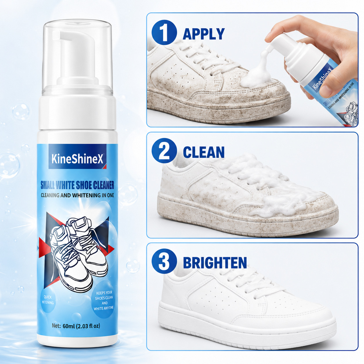 ギヘン靴クリーナーキット、水を使わない泡状靴クリーナー、靴ブ - Care For Sneaker のレビューと価格